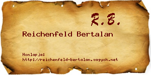 Reichenfeld Bertalan névjegykártya